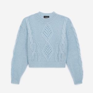 NWT The Kooples Classic Sky Blue Mohair Sweater 4